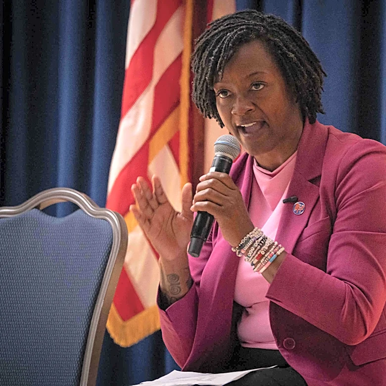 Angie Nixon takes on Trump, Vance in reddening Palm Beach County