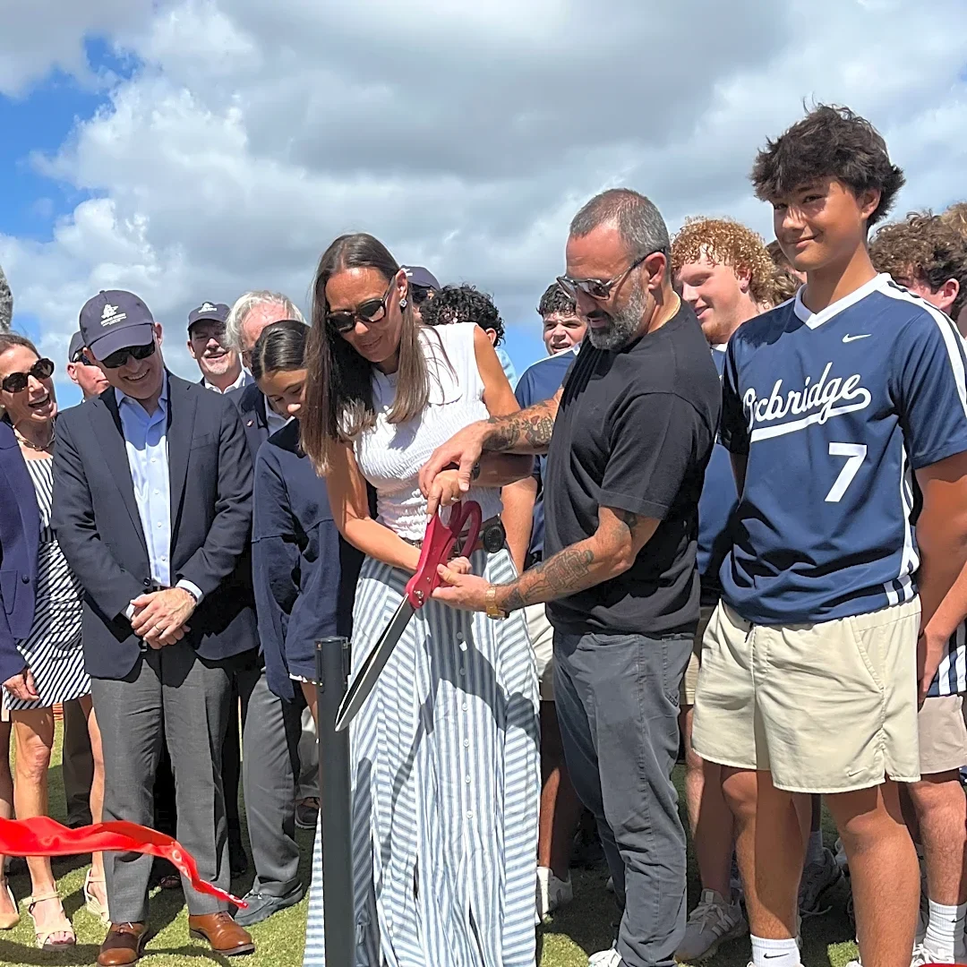 Oxbridge Academy reveals mystery donors behind new baseball field