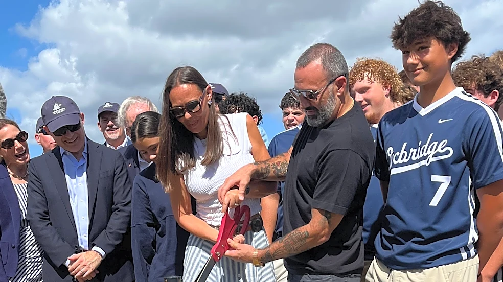 Oxbridge Academy reveals mystery donors behind new baseball field