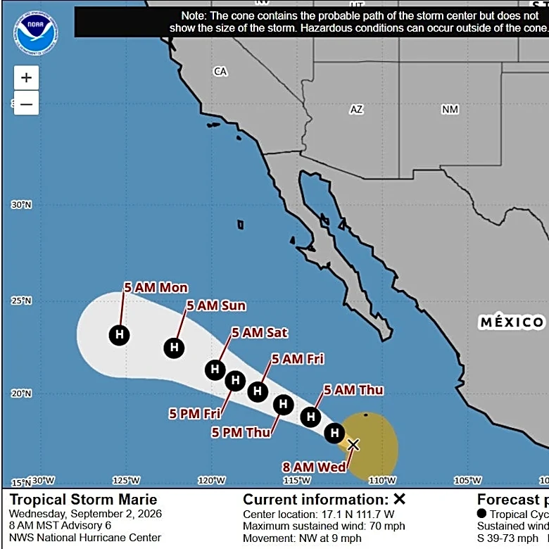 Hurricane won't hit California, but Coachella Valley may see rain