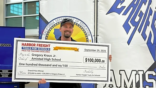 Indio teacher wins $100,000. Students' wish list includes a Ferrari