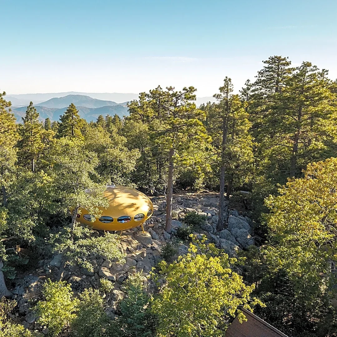 Spaceship-like home in California mountains up for sale. See inside