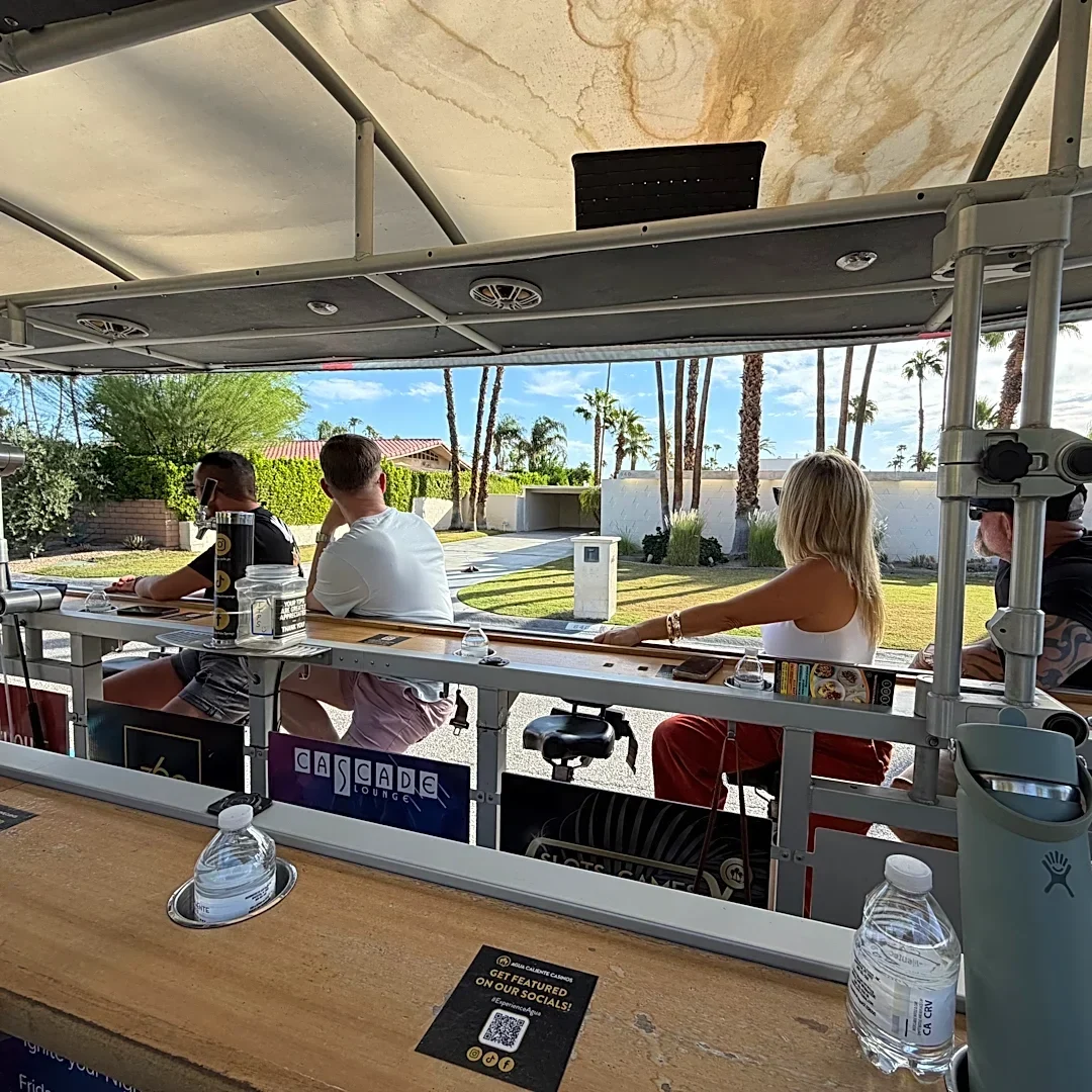 Take in iconic Palm Springs homes via party bike: See the video