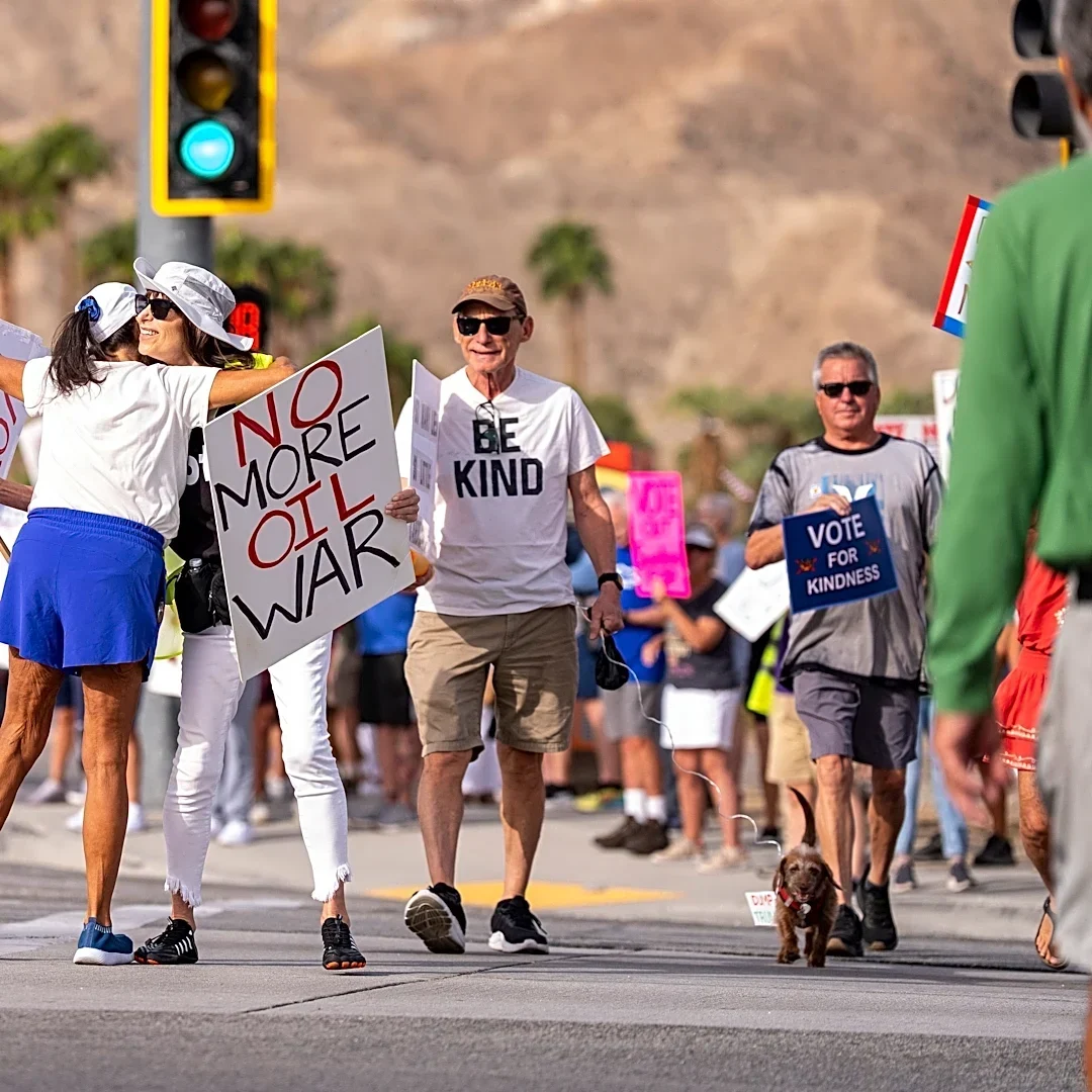 No Kings protesters in Palm Springs see voting as 'only tool' to stop Trump