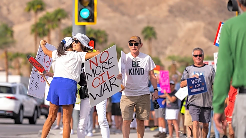 No Kings protesters in Palm Springs see voting as 'only tool' to stop Trump