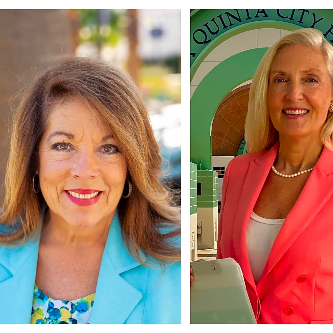 Who is running against longtime La Quinta Mayor Linda Evans?