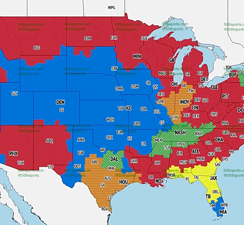 TV broadcast maps and announcers for Week 3 of the 2026 season