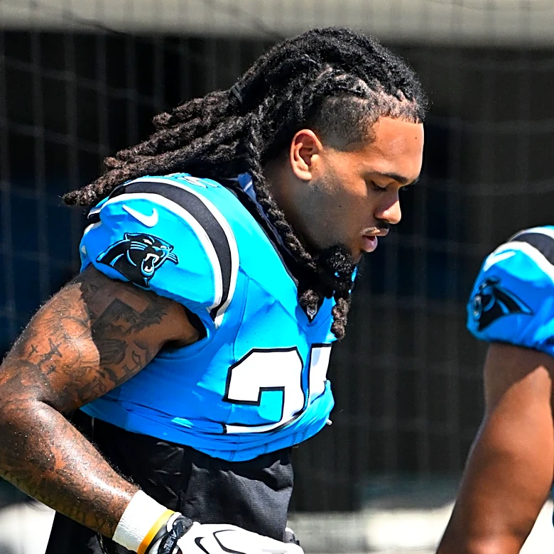 Panthers HC Dave Canales is asked about the timeline of return for RB Jonathon Brooks