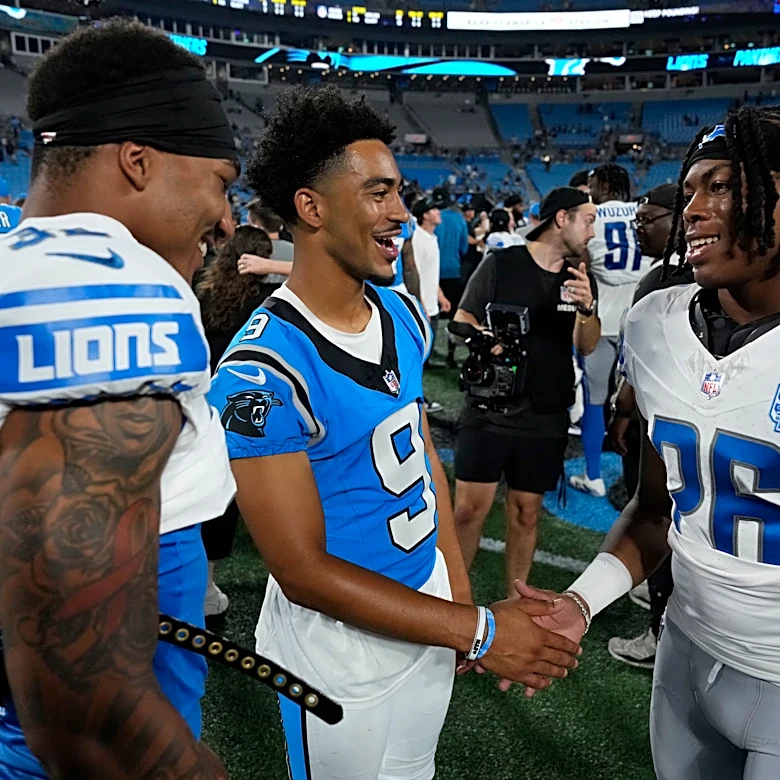 RB Jahmyr Gibbs warns teammates about Panthers QB Bryce Young ahead of SNF