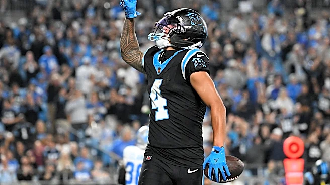 Panthers WR Tetairoa McMillan talks about his awesome tribute to Steve Smith Sr.