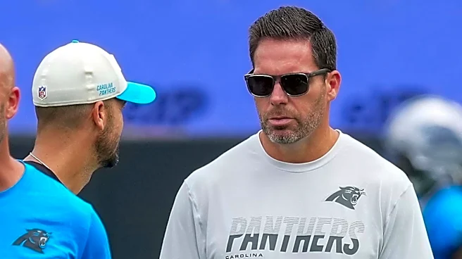 Panthers HC Dave Canales is asked about his conversations with GM Dan Morgan ahead of trade deadline