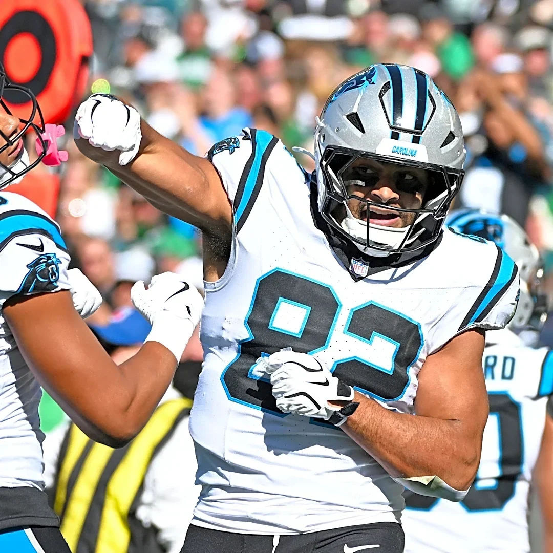Panthers TE Tommy Tremble speaks on his knockout of a TD celebration in Week 6