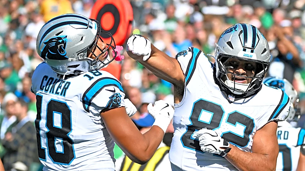 Panthers TE Tommy Tremble speaks on his knockout of a TD celebration in Week 6