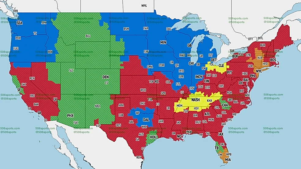 NFL TV broadcast maps and announcers: Find every channel for every game in Week 7