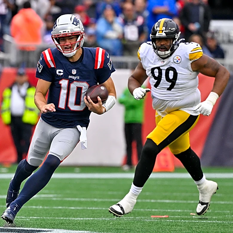 Should you start QB Drake Maye in fantasy football for Week 3?