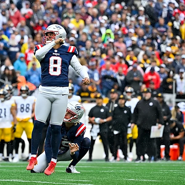 Concerning trend happening for Patriots K Andy Borregales in 2026