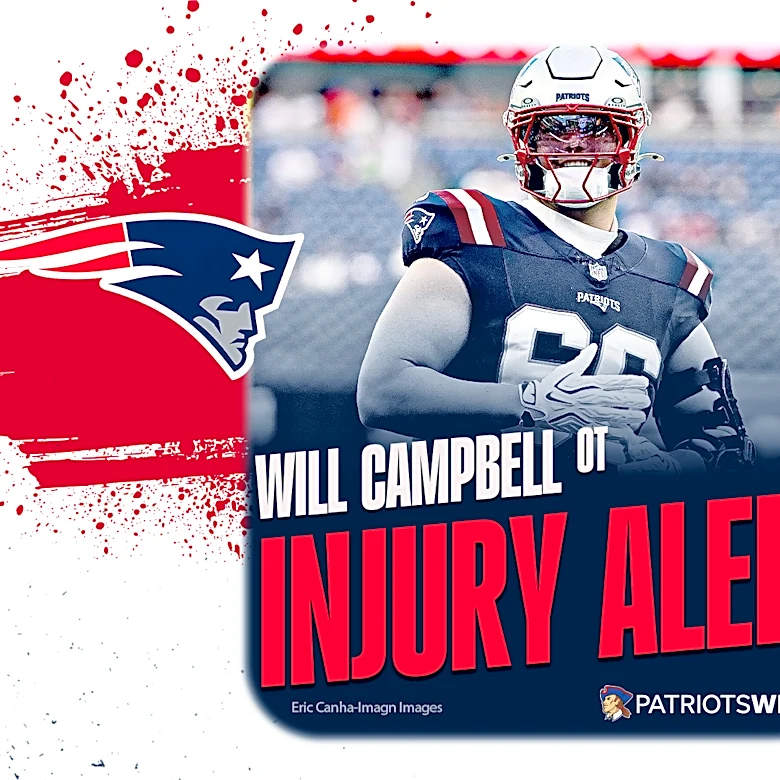 Patriots' Will Campbell, TreVeyon Henderson leave field with injuries