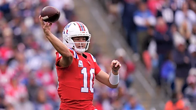 Mike Vrabel reacts to Drake Maye's five-touchdown performance