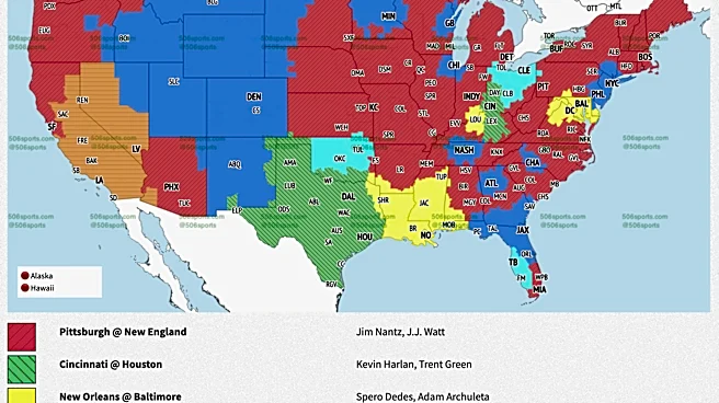 Raiders vs Chargers Week 2 TV broadcast map