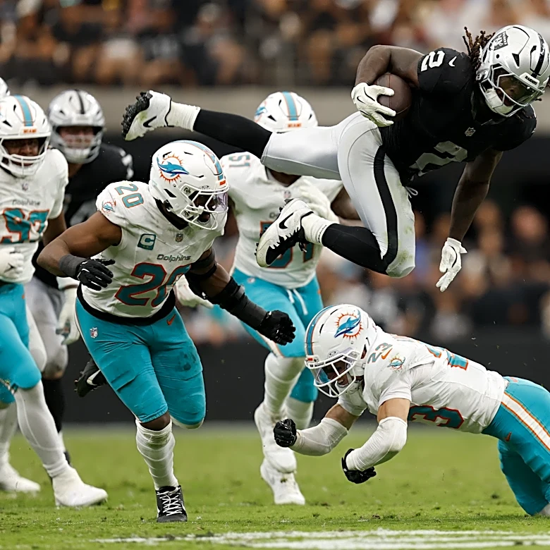 Dolphins led the NFL is stacked boxes and Raiders ran through it anyway