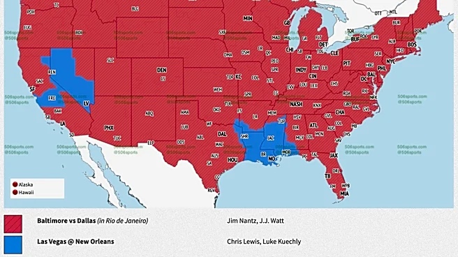 Raiders vs Saints Week 3 TV broadcast map