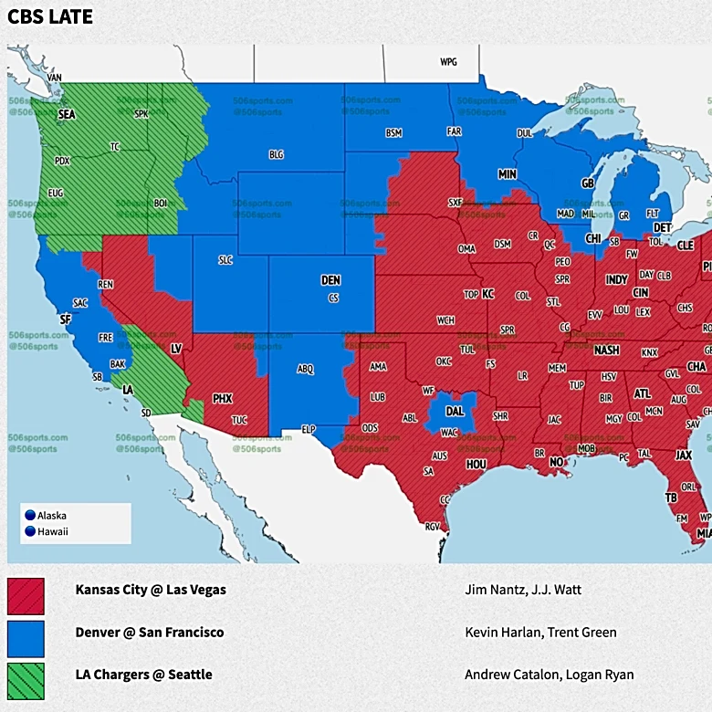Raiders vs Chiefs Week 4 broadcast map: Where to view battle of unbeatens