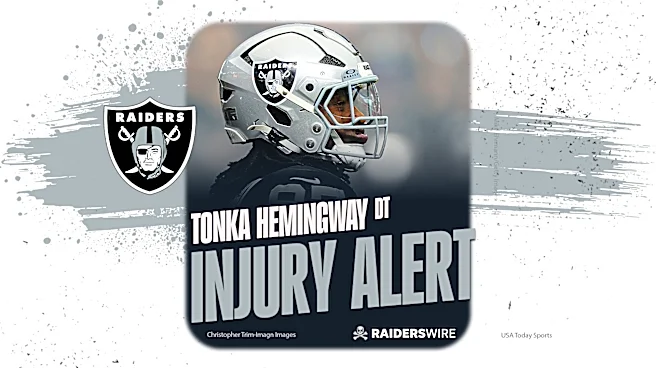 Raiders DT Tonka Hemingway leaves Week 5 vs Patriots with injury