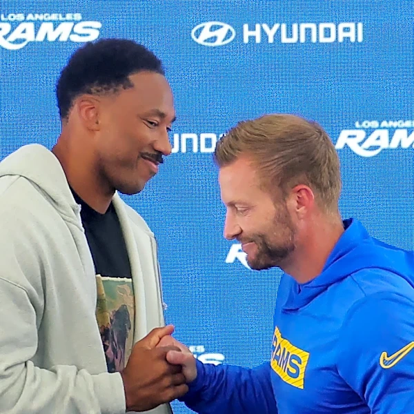 Sean McVay has loved getting to know Myles Garrett outside of football