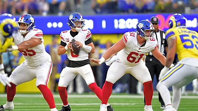 Jaxson Dart injures knee on opening drive after getting crushed by 2 Rams