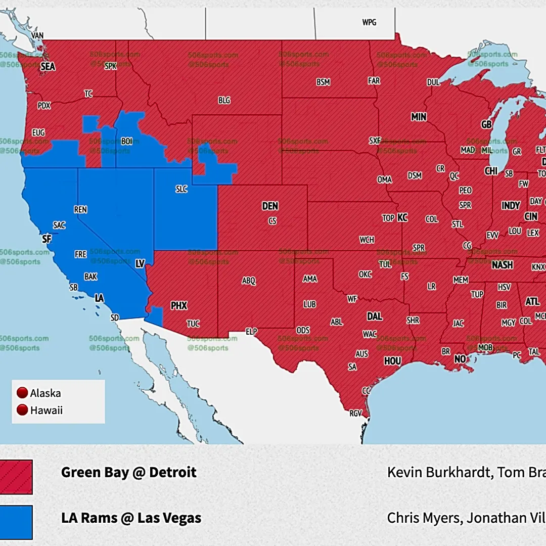 Will Rams-Raiders be on in my area? Week 7 broadcast map, TV channel