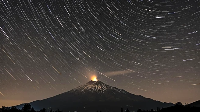 Perseid Meteor Shower Captured Over Mount Etna in Italy