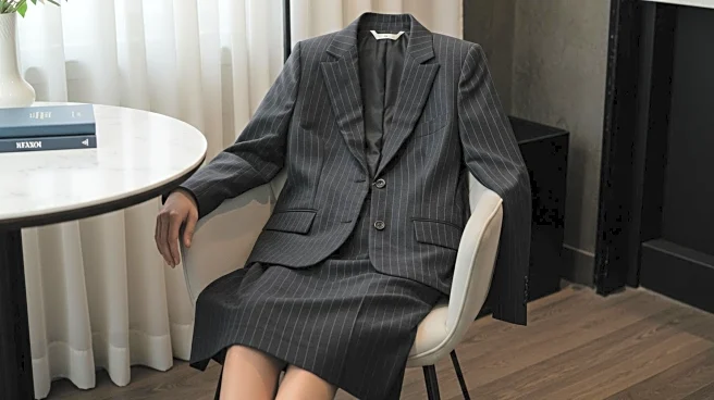 Simone Biles Showcases Pinstripe Skirt Suit at Netflix Event