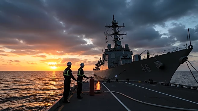 USS New Orleans Fire Extinguished with Assistance from Japanese Forces