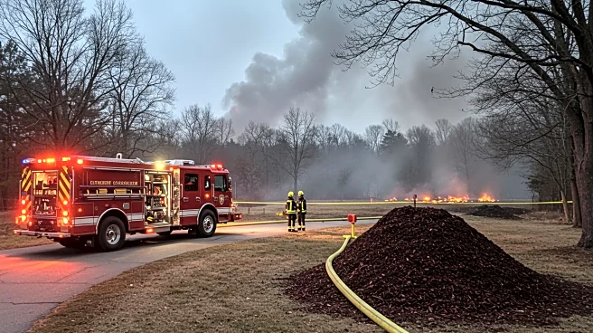Norfolk Fire and Rescue Service Battles Massive Bark Chip Fire Near Norwich