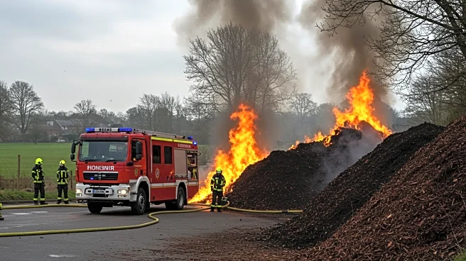 Norfolk Fire Crews Battle Massive Bark Chip Fire Near Norwich