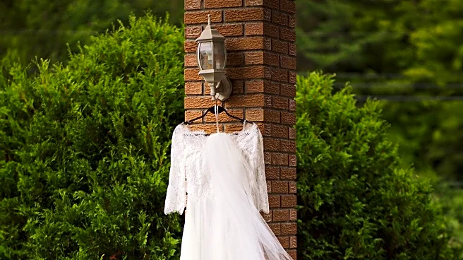 Bride Wears Wedding Dress Stitched with Love Letters at Catskills Ceremony