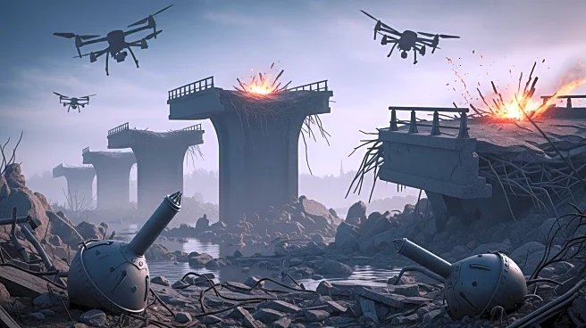 Ukrainian Military Utilizes Russian Mines and Drones to Destroy Key Bridges