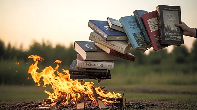 Ukrainian Artists and Citizens Discard Russian-Language Books Amid Cultural Shift