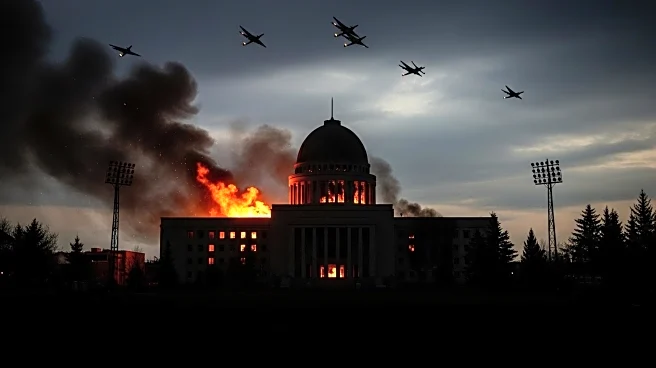 Russian Air Attack on Kyiv Sets Government Building Ablaze, Kills Three