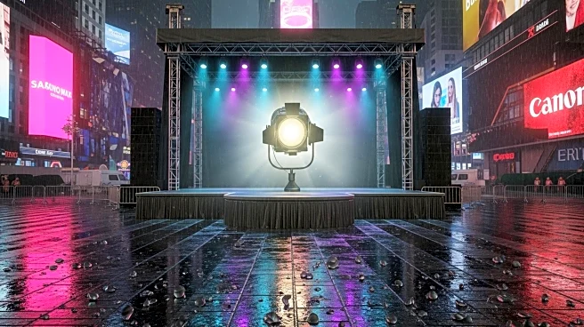 Broadway Enthusiasts Enjoy Free Performances in Times Square Amid Rain