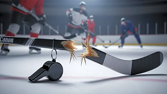 NHL Referee Chris Rooney Injured by Player's Stick During Playoff Game