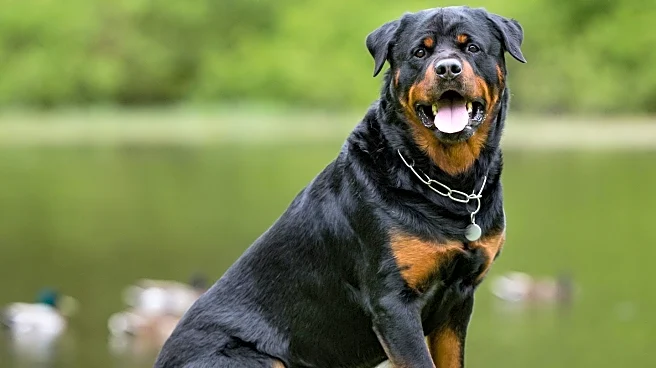 Rottweiler Emma Achieves Swimming Milestone During Outdoor Pool Day