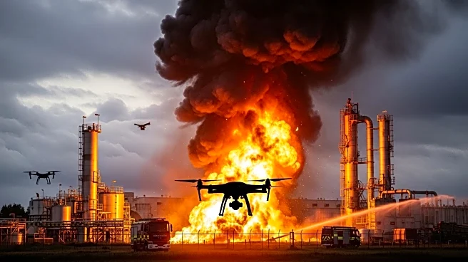 Drone Attack on Russian Oil Refinery Causes Fire and Minor Damage