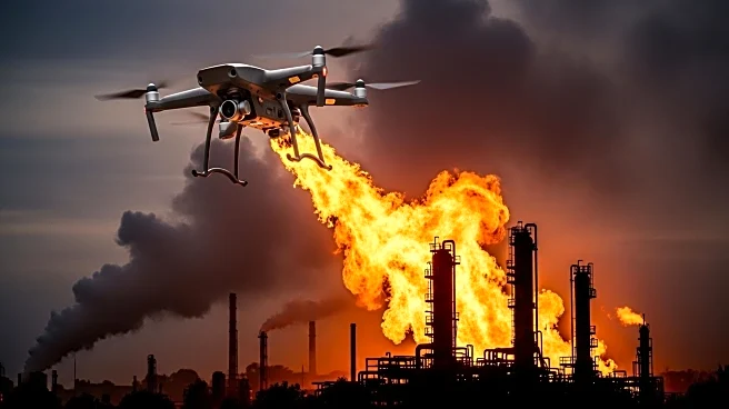 Ukrainian Drone Attack Targets Russian Oil Refinery, Causes Fire