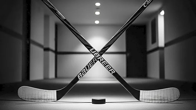 Washington Capitals' Ovechkin and Sandin Engage in Hallway Hockey Game