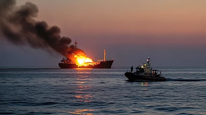 EU Naval Force Reports LPG Tanker Fire Off Yemen, Crew Rescued
