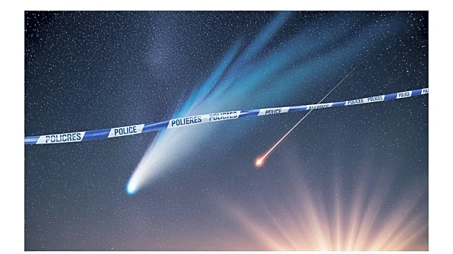 Astronomer Captures Meteor Trail Intertwining with Comet Lemmon in Stunning Image