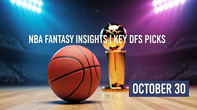 NBA Fantasy Insights: Key DFS Picks for October 30