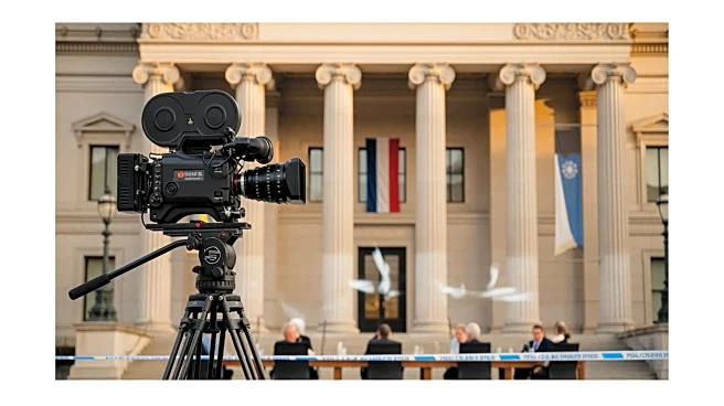Mark Wahlberg Filming New Movie at Philadelphia Art Museum