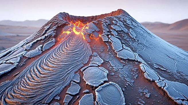 ESA Astronauts Share Images of Mars Volcano, Highlighting Frozen Lava Rivers